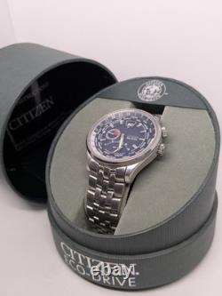 Citizen Eco-Drive World Time GMT Men's Watch Blue Dial BJ9121-57L Boxed