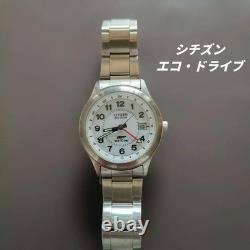 Citizen Eco-Drive Wristwatch GMT Silver Stainless Date Ready to Use Now