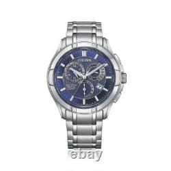 Citizen Men's Eco-Drive Perpetual GMT Blue Dial Watch BL8160-58L NEW
