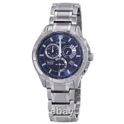 Citizen Men's Eco-Drive Perpetual GMT Blue Dial Watch BL8160-58L NEW