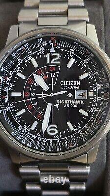 Citizen Men's Eco-Drive Promaster GMT Nighthawk WR200 Dual Time Watch with Date