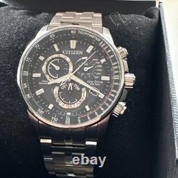 Citizen PCAT Perpetual Alarm World Time Chronograph Blue Dial Men's Watch