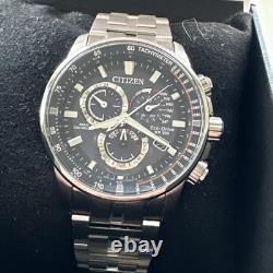 Citizen PCAT Perpetual Alarm World Time Chronograph Blue Dial Men's Watch