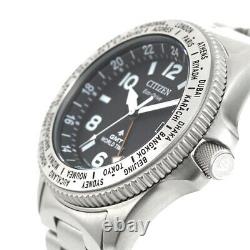 Citizen PROMASTER LAND BJ7100-82E Eco-Drive GMT World Time Men`s Watch Genuine