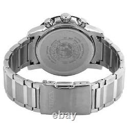 Citizen Perpetual Alarm World Time Chronograph GMT Black Dial Watch AT8124-83E