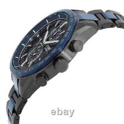 Citizen Perpetual Alarm World Time Chronograph GMT Black Dial Watch AT8187-75E