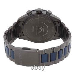 Citizen Perpetual Alarm World Time Chronograph GMT Black Dial Watch AT8187-75E