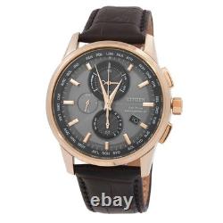 Citizen Perpetual World Time Chronograph Grey Dial Men's Watch AT8113-12H