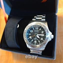 Citizen Porter Gmt World Time Silver in stock 1day shiping