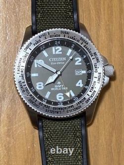 Citizen ProMaster Eco-Drive GMT World Time Watch 45mm NB/NA wrist 17.5cm/6.9in