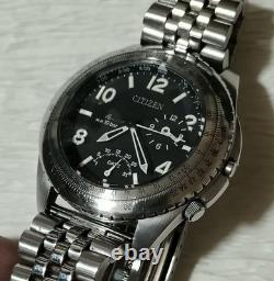 Citizen ProMaster GMT Quartz Mens Wristwatch 41mm Black Dial wrist 19cm