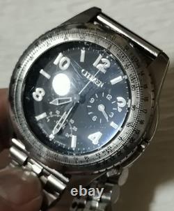 Citizen ProMaster GMT Quartz Mens Wristwatch 41mm Black Dial wrist 19cm