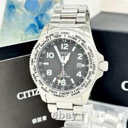Citizen ProMaster GMT Solar Radio Watch GMT World Time Unisex Wrist 18cm