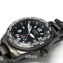 Citizen Promaster B877-R011626 Eco Drive World Time GMT Solar Mens Watch Auth