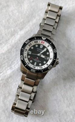 Citizen Promaster BJ7110-11E Eco-Drive GMT Super Titanium Diver with Extra Bands