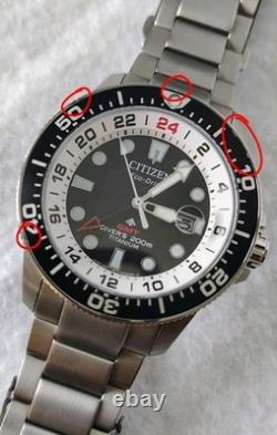 Citizen Promaster BJ7110-11E Eco-Drive GMT Super Titanium Diver with Extra Bands