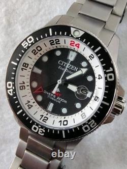 Citizen Promaster BJ7110-11E Eco-Drive GMT Super Titanium Diver with Extra Bands