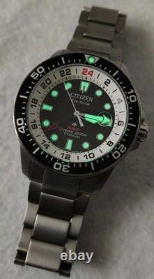 Citizen Promaster BJ7110-11E Eco-Drive GMT Super Titanium Diver with Extra Bands