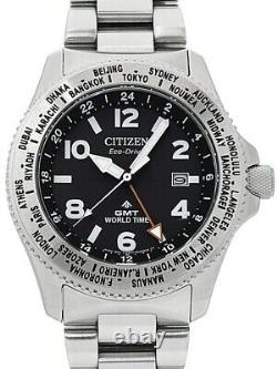 Citizen Promaster Eco-Drive BJ7100-82E Date 42mm Men's World Time GMT Watch Used