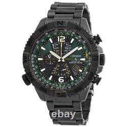 Citizen Promaster Navihawk A-T Perpetual World Time Chronograph GMT Green Dial