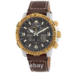 Citizen Promaster Perpetual Alarm World Time Chronograph GMT Black Dial Men's
