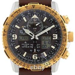 Citizen Promaster Perpetual Alarm World Time Chronograph GMT Black Dial Men's
