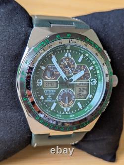 Citizen Promaster Skyhawk A-T Chronograph GMT Green Dial Men's Watch JY8147-01X