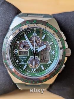 Citizen Promaster Skyhawk A-T Chronograph GMT JY8147-01X Green Dial Men's Watch