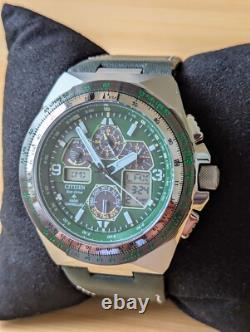 Citizen Promaster Skyhawk A-T Chronograph GMT JY8147-01X Green Dial Men's Watch