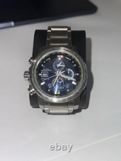 Citizen Radio Controlled World Time Eco-Drive Solar A-T Blue Dial Mens Watch