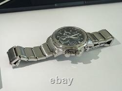 Citizen Radio Controlled World Time Eco-Drive Solar A-T Blue Dial Mens Watch