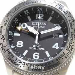 Citizen Watch Promaster Eco Drive LAND Series GMT BJ7100-82E Men's Silver