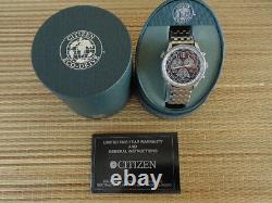Citizen Wr100 Eco-drive Gmt Chrono Chronograph Deployment Bracelet Watch Box Set