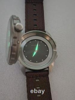 Clamshell FlipTop Dual two time zone dial Android Aragon GMT Quartz Day Date