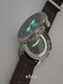 Clamshell FlipTop Dual two time zone dial Android Aragon GMT Quartz Day Date