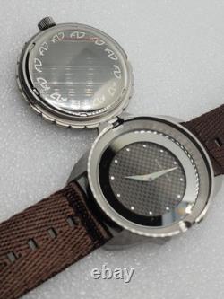 Clamshell FlipTop Dual two time zone dial Android Aragon GMT Quartz Day Date