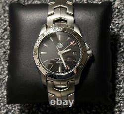 Collectors Look! Tag Heuer Link GMT Men's Black Automatic Watch WJF2116. BA0570