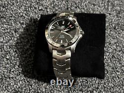 Collectors Look! Tag Heuer Link GMT Men's Black Automatic Watch WJF2116. BA0570