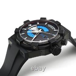 Concord C1 World Time Wristwatch DS8408 Black DLC Steel