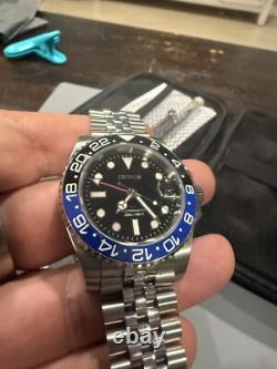 Cronos GMT Batman with Black Dial (Black & Blue Bezel)