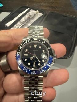 Cronos GMT Batman with Black Dial (Black & Blue Bezel)