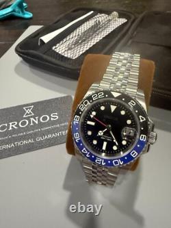 Cronos GMT Batman with Black Dial (Black & Blue Bezel)