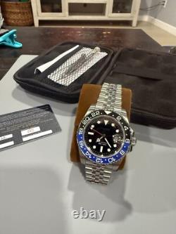 Cronos GMT Batman with Black Dial (Black & Blue Bezel)