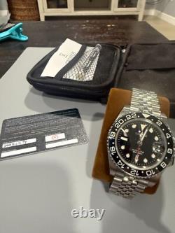 Cronos GMT Dual-Time Automatic 200m L6020 Dive Watch ALL BLACK