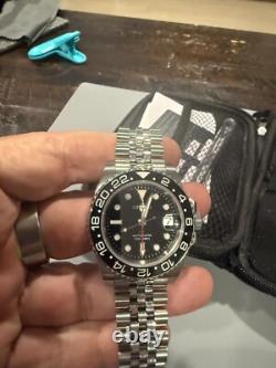 Cronos GMT Dual-Time Automatic 200m L6020 Dive Watch ALL BLACK