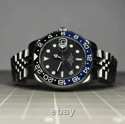 Custom 40mm Batman/Batgirl GMT Style Diver Mod Watch NH34 Automatic