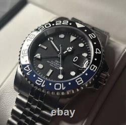 Custom 40mm Batman/Batgirl GMT Style Diver Mod Watch NH34 Automatic