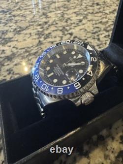 Custom 40mm Batman/Batgirl GMT Style Diver Mod Watch NH34 Automatic