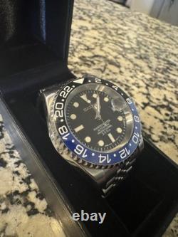 Custom 40mm Batman/Batgirl GMT Style Diver Mod Watch NH34 Automatic