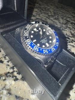 Custom 40mm Batman/Batgirl GMT Style Diver Mod Watch NH34 Automatic